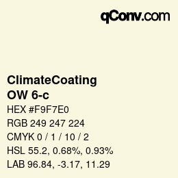 Farbcode: ClimateCoating - OW 6-c | qconv.com