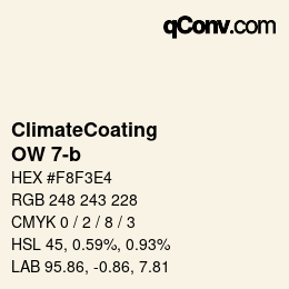 Farbcode: ClimateCoating - OW 7-b | qconv.com