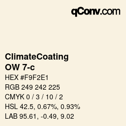 Farbcode: ClimateCoating - OW 7-c | qconv.com