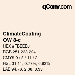 Código de color: ClimateCoating - OW 8-c | qconv.com