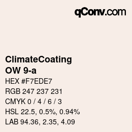 Farbcode: ClimateCoating - OW 9-a | qconv.com