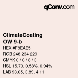 Código de color: ClimateCoating - OW 9-b | qconv.com