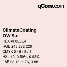 Código de color: ClimateCoating - OW 9-c | qconv.com