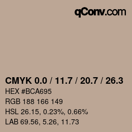 颜色代码: CMYK 0.0 / 11.7 / 20.7 / 26.3 | qconv.com