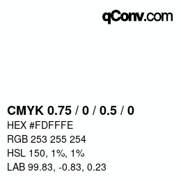 Color code: CMYK 0.75 / 0 / 0.5 / 0 | qconv.com