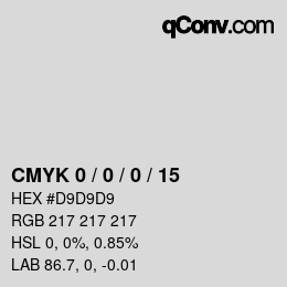 Color code: CMYK 0 / 0 / 0 / 15 | qconv.com