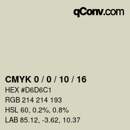 颜色代码: CMYK 0 / 0 / 10 / 16 | qconv.com