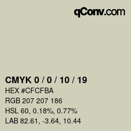 Color code: CMYK 0 / 0 / 10 / 19 | qconv.com