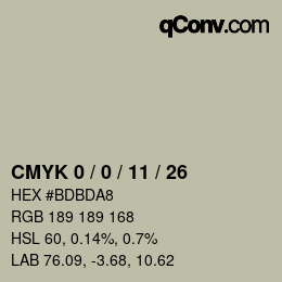 Color code: CMYK 0 / 0 / 11 / 26 | qconv.com