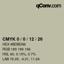 Color code: CMYK 0 / 0 / 12 / 26 | qconv.com