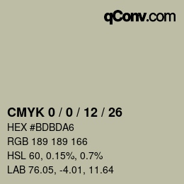 Color code: CMYK 0 / 0 / 12 / 26 | qconv.com