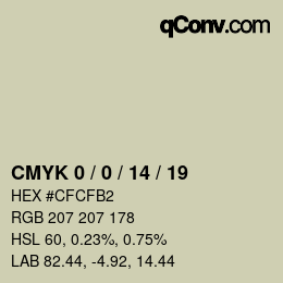 Color code: CMYK 0 / 0 / 14 / 19 | qconv.com