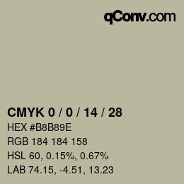 Código de color: CMYK 0 / 0 / 14 / 28 | qconv.com