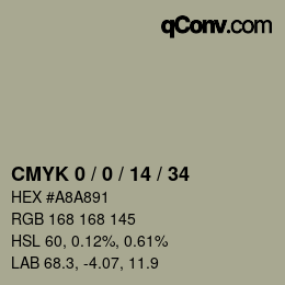 Color code: CMYK 0 / 0 / 14 / 34 | qconv.com