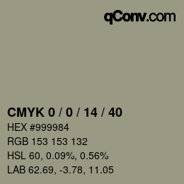 颜色代码: CMYK 0 / 0 / 14 / 40 | qconv.com