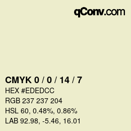 Color code: CMYK 0 / 0 / 14 / 7 | qconv.com