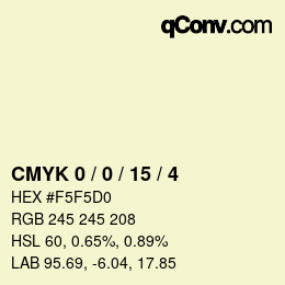 Color code: CMYK 0 / 0 / 15 / 4 | qconv.com