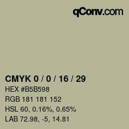 颜色代码: CMYK 0 / 0 / 16 / 29 | qconv.com