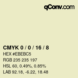 Color code: CMYK 0 / 0 / 16 / 8 | qconv.com