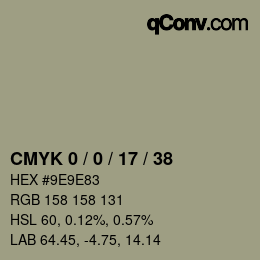 Código de color: CMYK 0 / 0 / 17 / 38 | qconv.com