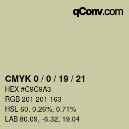 颜色代码: CMYK 0 / 0 / 19 / 21 | qconv.com
