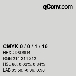 Color code: CMYK 0 / 0 / 1 / 16 | qconv.com