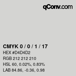 Color code: CMYK 0 / 0 / 1 / 17 | qconv.com