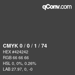 颜色代码: CMYK 0 / 0 / 1 / 74 | qconv.com