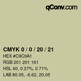 Color code: CMYK 0 / 0 / 20 / 21 | qconv.com