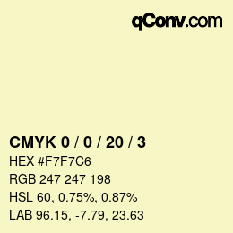 Color code: CMYK 0 / 0 / 20 / 3 | qconv.com