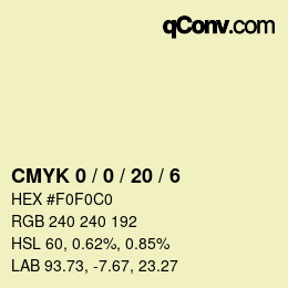 Color code: CMYK 0 / 0 / 20 / 6 | qconv.com