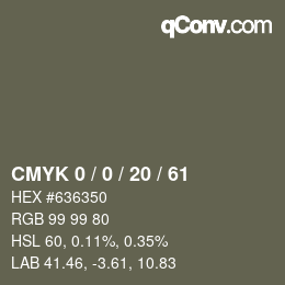 Color code: CMYK 0 / 0 / 20 / 61 | qconv.com