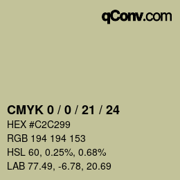 Color code: CMYK 0 / 0 / 21 / 24 | qconv.com