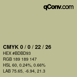 Color code: CMYK 0 / 0 / 22 / 26 | qconv.com