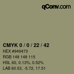 颜色代码: CMYK 0 / 0 / 22 / 42 | qconv.com