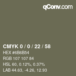 颜色代码: CMYK 0 / 0 / 22 / 58 | qconv.com