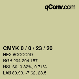 Color code: CMYK 0 / 0 / 23 / 20 | qconv.com