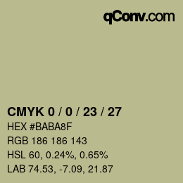 Color code: CMYK 0 / 0 / 23 / 27 | qconv.com