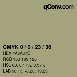 Color code: CMYK 0 / 0 / 23 / 36 | qconv.com