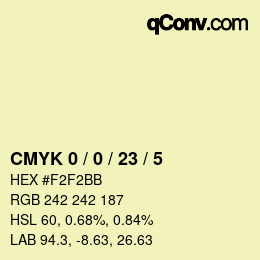 Color code: CMYK 0 / 0 / 23 / 5 | qconv.com