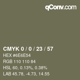 Color code: CMYK 0 / 0 / 23 / 57 | qconv.com