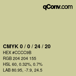 Color code: CMYK 0 / 0 / 24 / 20 | qconv.com