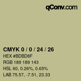 Color code: CMYK 0 / 0 / 24 / 26 | qconv.com