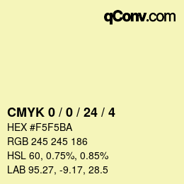颜色代码: CMYK 0 / 0 / 24 / 4 | qconv.com