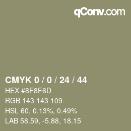 カラーコード: CMYK 0 / 0 / 24 / 44 | qconv.com