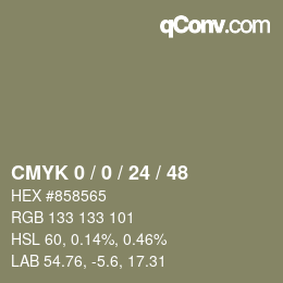 Color code: CMYK 0 / 0 / 24 / 48 | qconv.com