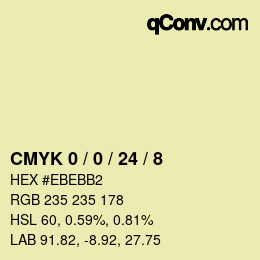 Color code: CMYK 0 / 0 / 24 / 8 | qconv.com