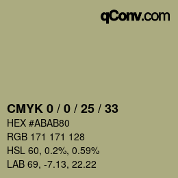 Código de color: CMYK 0 / 0 / 25 / 33 | qconv.com