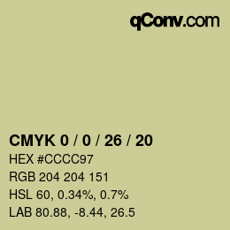 Color code: CMYK 0 / 0 / 26 / 20 | qconv.com