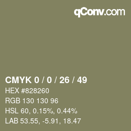 Color code: CMYK 0 / 0 / 26 / 49 | qconv.com